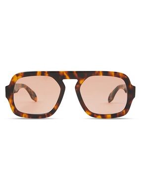 Elisa Johnson Jane Sunglasses in Brown Tortoise/Maroon Lens